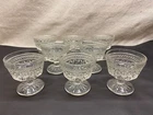 8 Vintage Anchor Hocking Wexford Pattern Clear Glass Dessert Parfait Cups