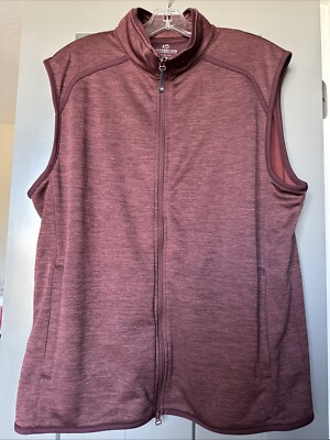 Southern Tide Baybrook Heather Vest, Maroon Color, Size LARGE