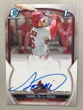 Samil De La Rosa 2023 Bowman Chrome 1st Prospect On Card Auto ST LOUIS CARDINALS