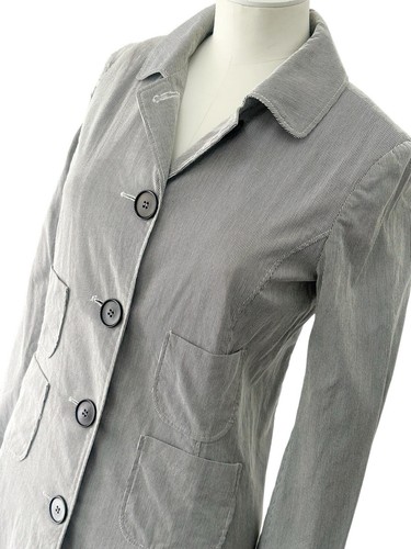 Cappotto donna Paul Smith nero etichetta giacca lavoro utility cotone cordino piccolo - Foto 14 di 24