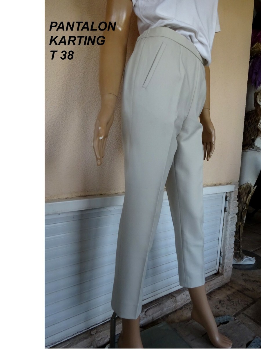 Pantalon Court (pantacourt) Léger Blanc Renatto Bene Taille 46 - Occasion Très Bon état
