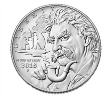 2016 Mark Twain $1 Silver Uncirculated Coin From US Mint w/COA