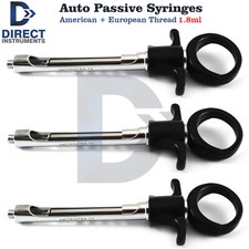 3PCs Dental Self Aspirating Syringes 1.8ml Anesthetic Syringe PREMIUM QUALITY