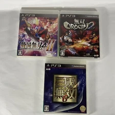Lot3 PS3 Sengoku Musou 4-II & Musou OROCHI 2 & Shin Sangou Musou 6 - Japan Game.