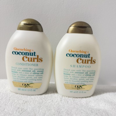 OGX Quenching Coconut Curls Shampoo + Conditioner Bundle 13oz Each