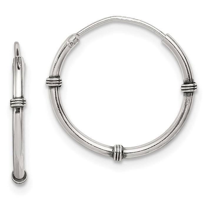 925 Sterling Silver Endless Round Small Hoop Earrings | eBay
