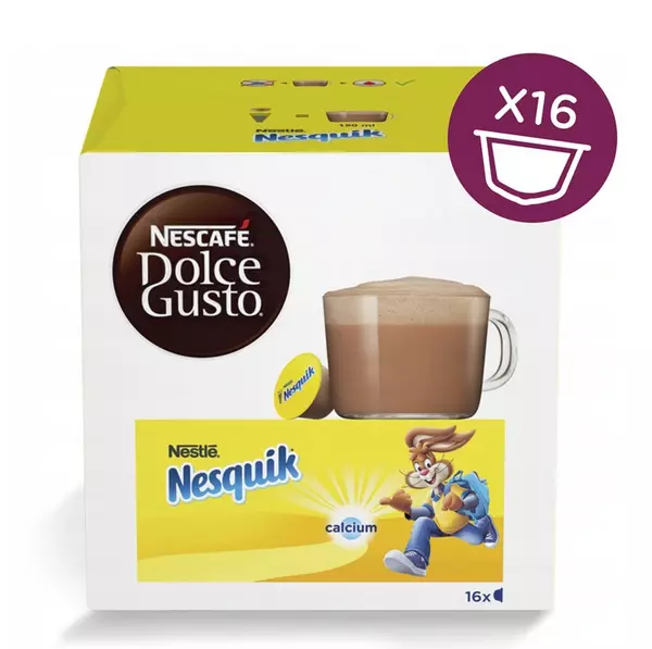 NESCAFE DOLCE GUSTO CAPSULES - NESQUIK - 16 PODS = 16 COCOA DRINKS FOR KIDS