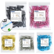 100x Heat Shrink But Connector Waterproof Electrical Wire Marine Butt Splice