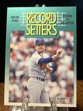 Nolan Ryan 1992 Fleer #682 Record Setters Texas Rangers Baseball Card Hof