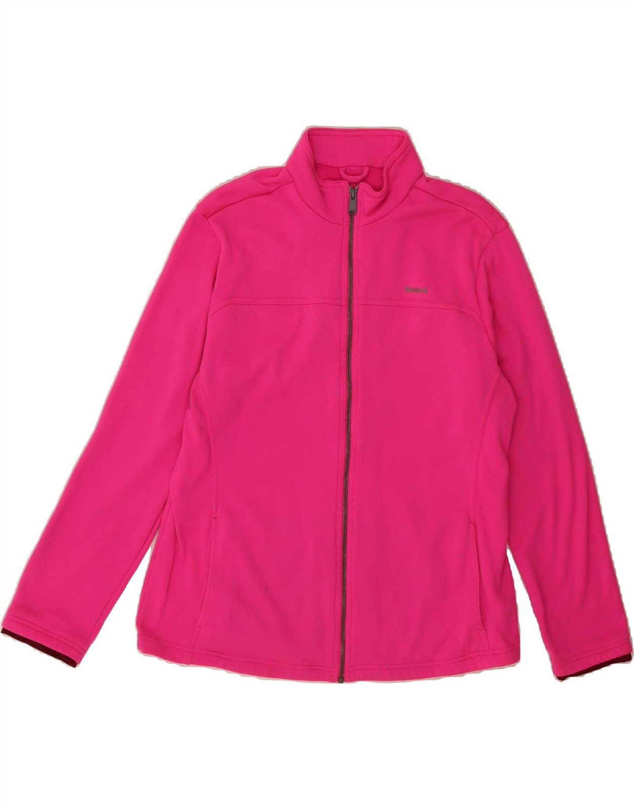 REEBOK Womens Tracksuit Top Jacket UK 20/22 XL Pink Polyester AL04