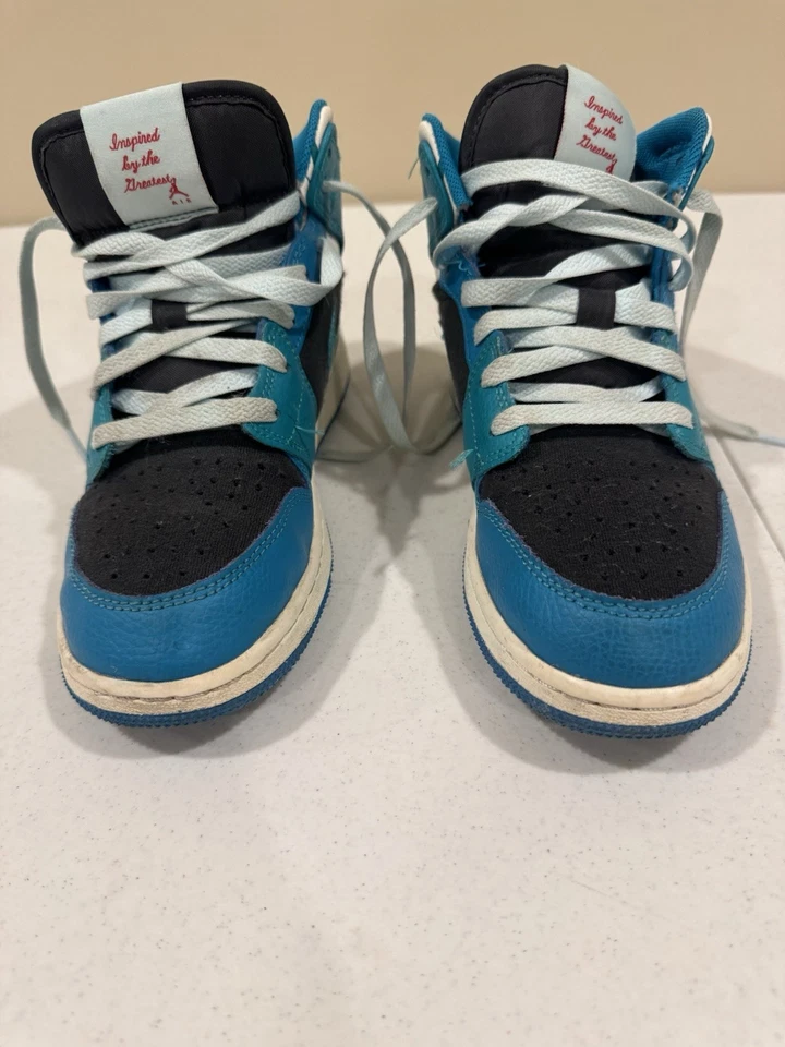 Nike Air Jordan 1 Mid GS Sky J Teal FJ9482-004 Juvenil 5Y Azul Teal Negro Foto 2 de 4