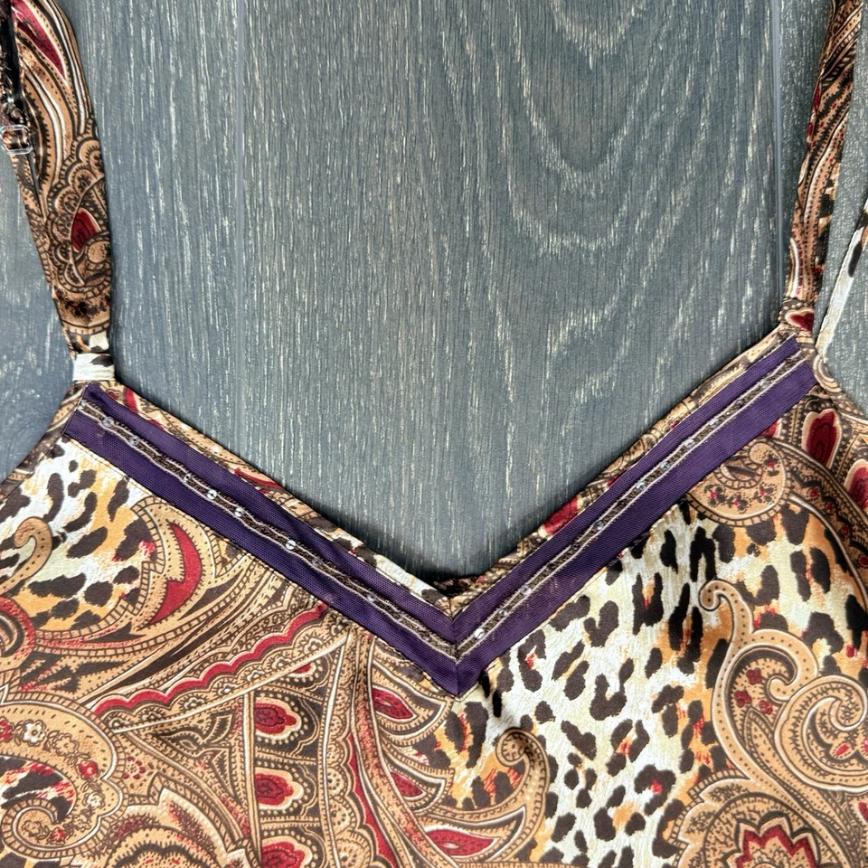 Винтажная ночная рубашка Morgan Taylor Intimates с леопардовым принтом длинная длина XL - Изображение 4 из 4