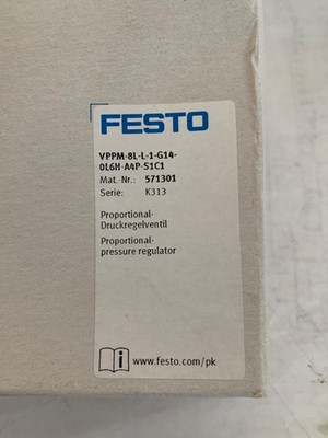 Festo proportional pressure regulator VPPM-8L-G14-OL6H- A4P-S1C1. part #571301