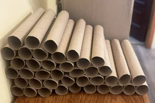 40 Empty Paper Towel Rolls Cardboard Clean Craft Tubes Art School Lot of 40