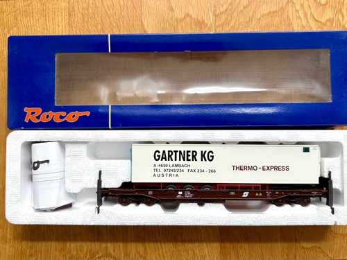 ROCO HO 66700 Einheitstaschenwagen beladen mit Lkw-Auflieger GARTNER wie neu OVP | Condition: Gebraucht