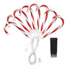 16.5 In. Candy Cane LED Pathway Lights 8-Pack 