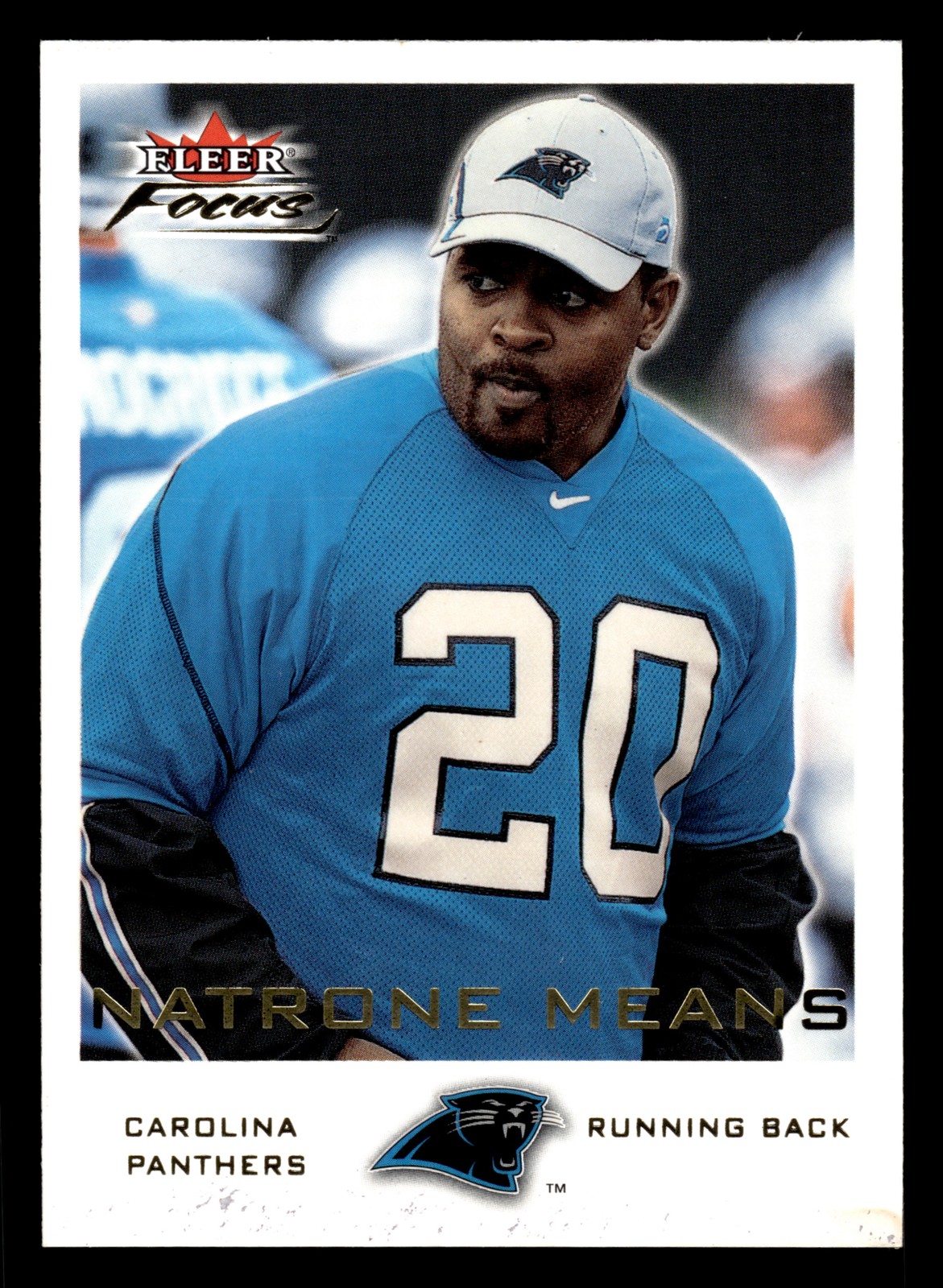 Natrone Means 2000 Fleer Focus #198 Carolina Panthers