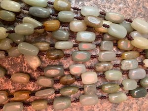 5Pcs Rare 26 Inches Chinese Old HeTian Jade Beads Prayer Necklaces
