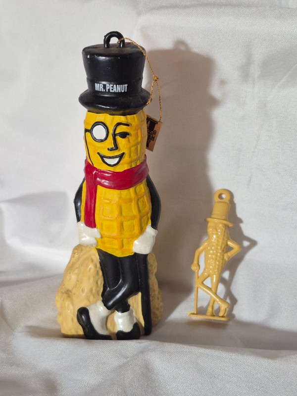 Planters Mr Peanut ornament and plastic charm
