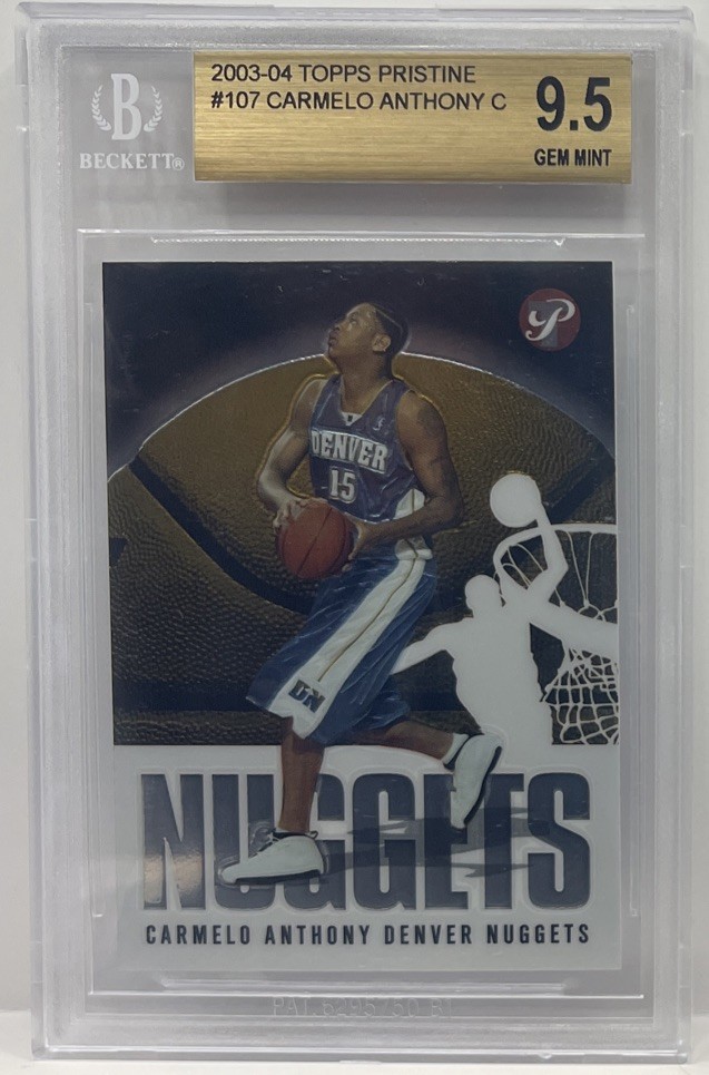 2003-04 Topps Pristine Carmelo Anthony NUGGETS #107 Rookie RC BGS 9.5 Gem Mint