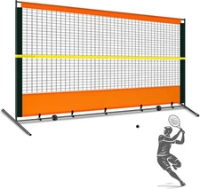 ORIENGEAR Tennis Rebound Practice Wall - 12ft x 6ft 12 x 6 FT, Orange 
