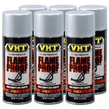 VHT High Temp Paint VHTSP106 (6-PACK); FlameProof 11oz Flat Silver 1300°F-2000°F