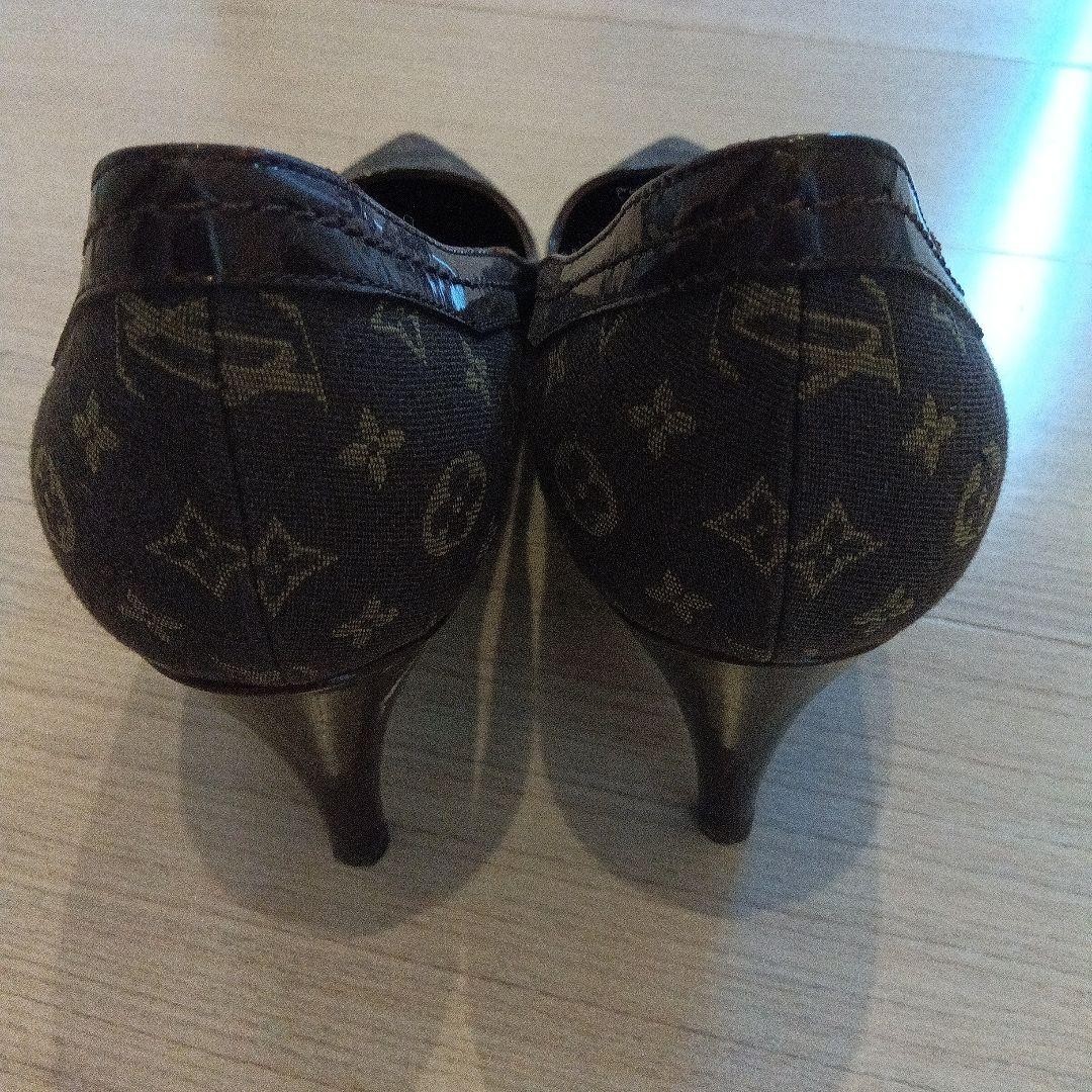 Louis Vuitton Pumps Pointed Toe Black Monogram Canvas Size 37 Abt US 6 Women thumbnail 18