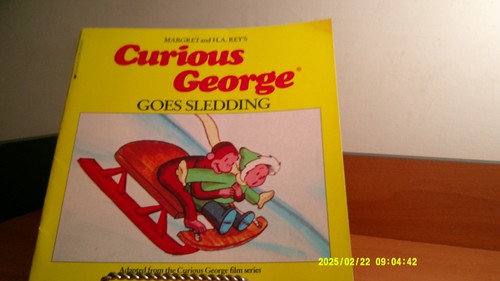 CURIOUS GEORGE GOES SLEDDING PAPERBACK BOOK ~VINTAGE SCHOLASTIC~ | eBay