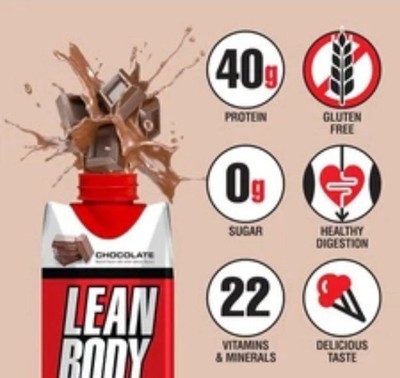 Labrada Lean Body Chocolate Protein Shake   40g Protein, 12 Pack