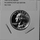 SILVER  1963 GEM PROOF SILVER WASHINGTON QUARTER