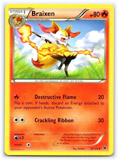 Braixen 12/124 ~ English Near Mint