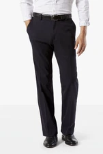 Dockers Men Stretch Easy Khaki Classic Fit Flat Front Pants Navy Size 36X34