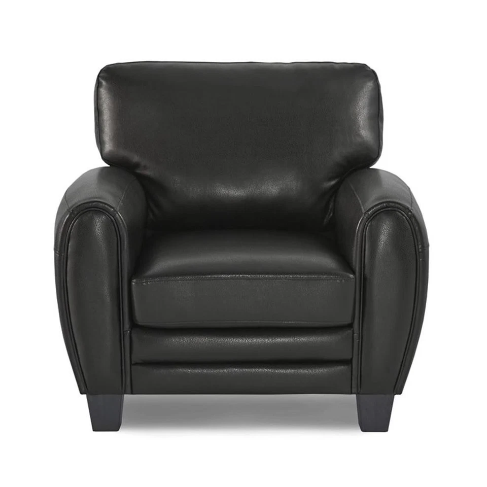 Lexicon Rubin Bonded Leather Accent Chair in Black - Image 4 of 4