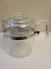 VINTAGE PYREX 6 PIECE 6-9 CUP GLASS COFFEE PERCOLATOR COFFEE POT
