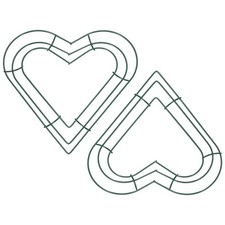 8 Inch Dream Catcher Rings, 2 Pcs Heart Shape Macrame Wreath Hoop, Green