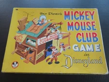 Vintage Disney Mickey Mouse Club Game in Disneyland by Whitman SIGNED Board!