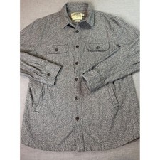 Grayers Camicia Giacca Uomo Grande L Grigio Freddo Rated Cotone Shacket Pesante