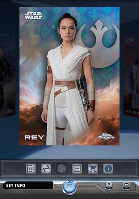 Topps Star Wars Card Trader 2025 Topps Chrome Star Wars Epic Skywalker Blue 150c