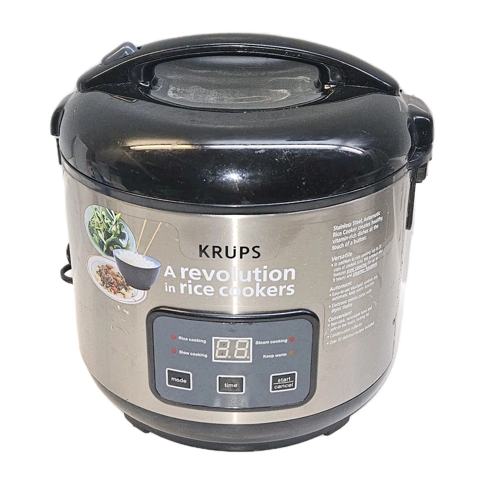 Krups R02 Rice cooker, Slow cooker, Steam cooker, and Warmer Electric Settings
