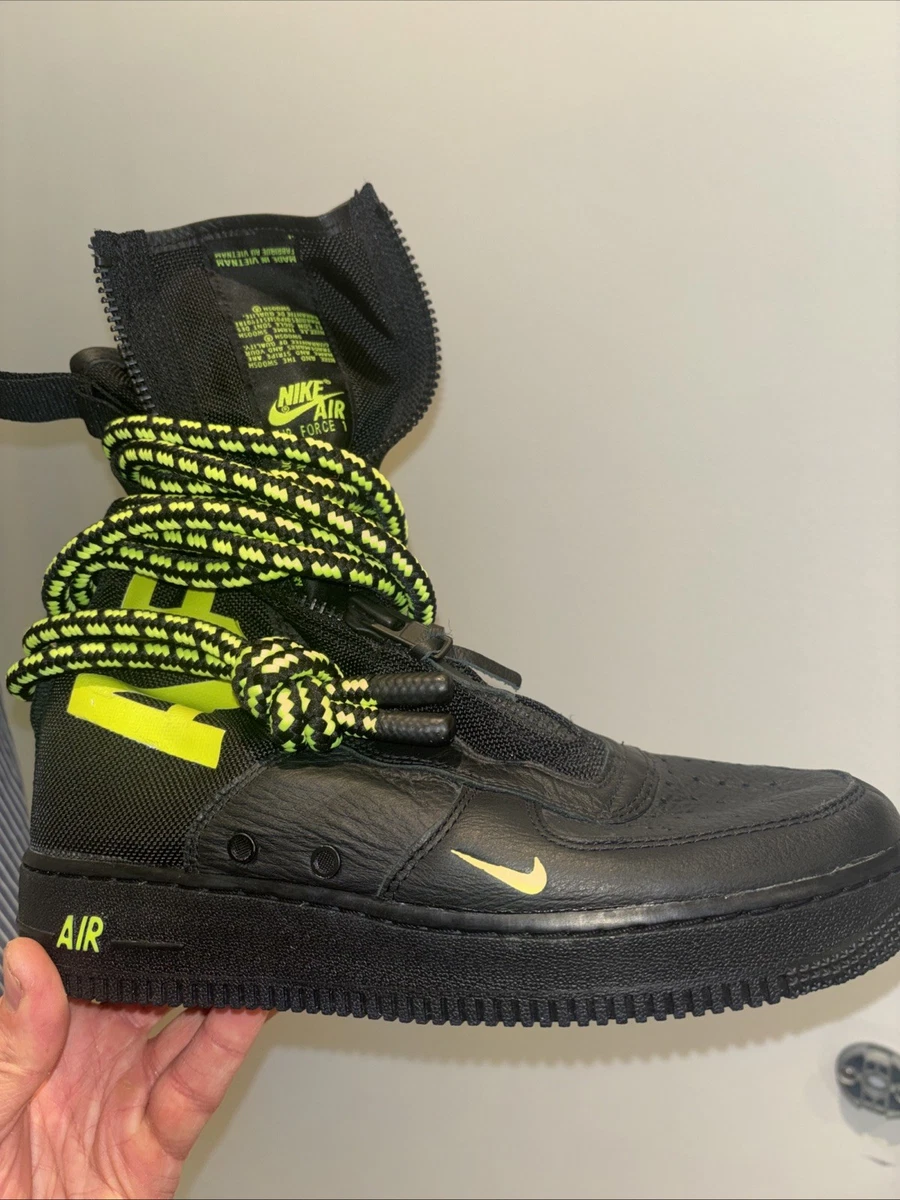 Nike SF Air Force 1 High Black Volt for Sale | Authenticity