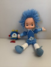 Vintage Rainbow Brite Buddy Blue Doll w/ Sprite Plush Original 1980s