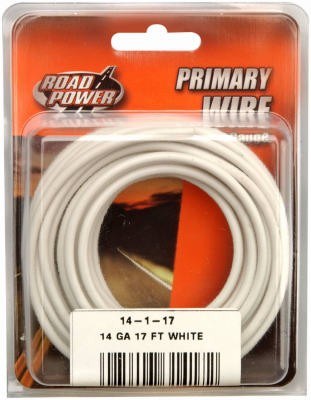 Primary Wire, White, 14-Ga., 17-Ft. -55669033