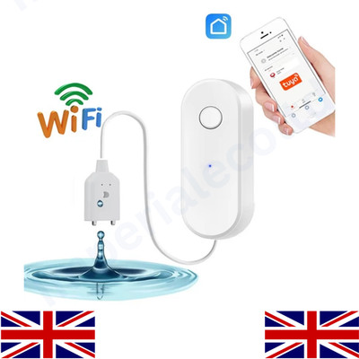 Smart WiFi Wasserlecksensor Hochwasser Leckage Level Überlauf Melder Alarm