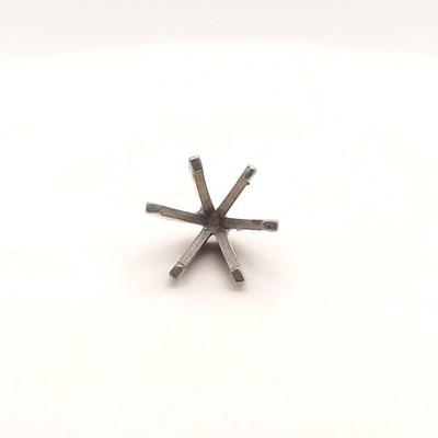 Solid Platinum 6 Prong Head Round 6mm to 7mm Diamond Gemstone Ring Findings New