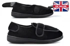 Mens Diabetic Slippers Mens Wide Fit Slippers Wide Open Slippers Touch Fastening