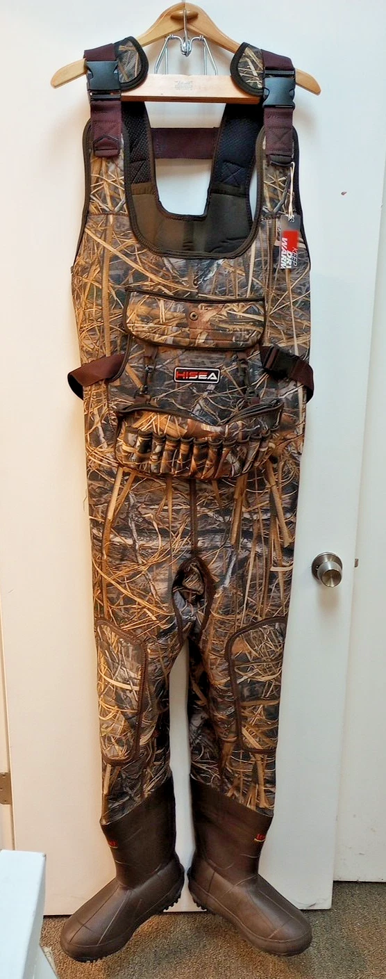 HISEA Hunting Fishing Chest Waders Camo Neoprene 1600G Insulated Boot Men's 11