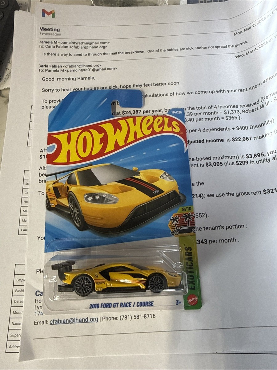 Hot Wheels 2026 Case F 2016 Ford GT Race Yellow TREASURE HUNT