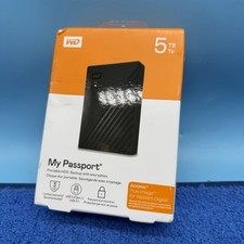 Western Digital My Passport 5TB Portable External Hard Drive -Black - Damage Box