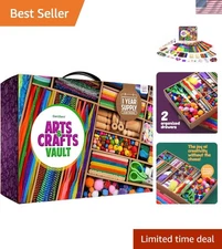 Arts and Crafts Vault - Craft Supplies Kit in a Box - Christmas Gift for Kids...