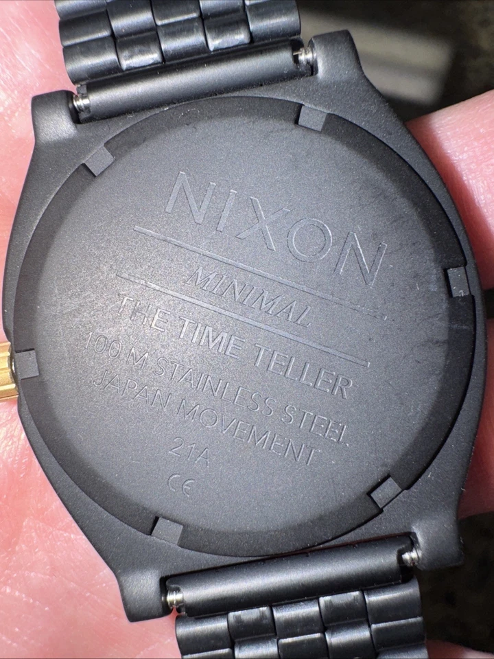 Nixon Time Teller  Wrist Watch for Men Black Gold A045-001-00 - Image 4 of 4